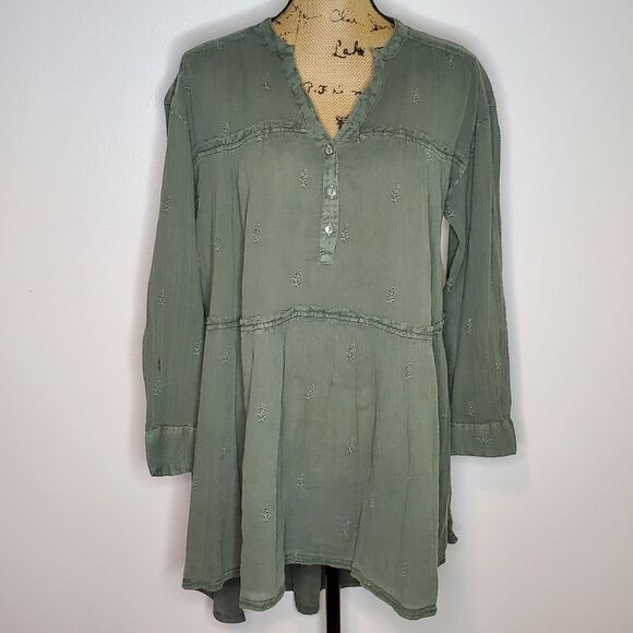Sundance Willa Tunic Tiered Bohemian Top Size Small P - Picture 2 of 13